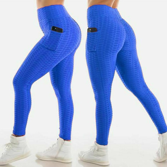Textured scrunch butt leggings with pockets - Picture 1 of 2